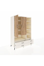 Kronos Dolap 10 Raflı 4 Çekmeceli 2 Kapaklı 132x59x195 Aytaşı-Çam/Aytaşı