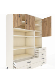 Kronos Dolap 9 Raflı 6 Çekmeceli 3 Kapaklı 132x59x195 Aytaşı-Çam/Aytaşı