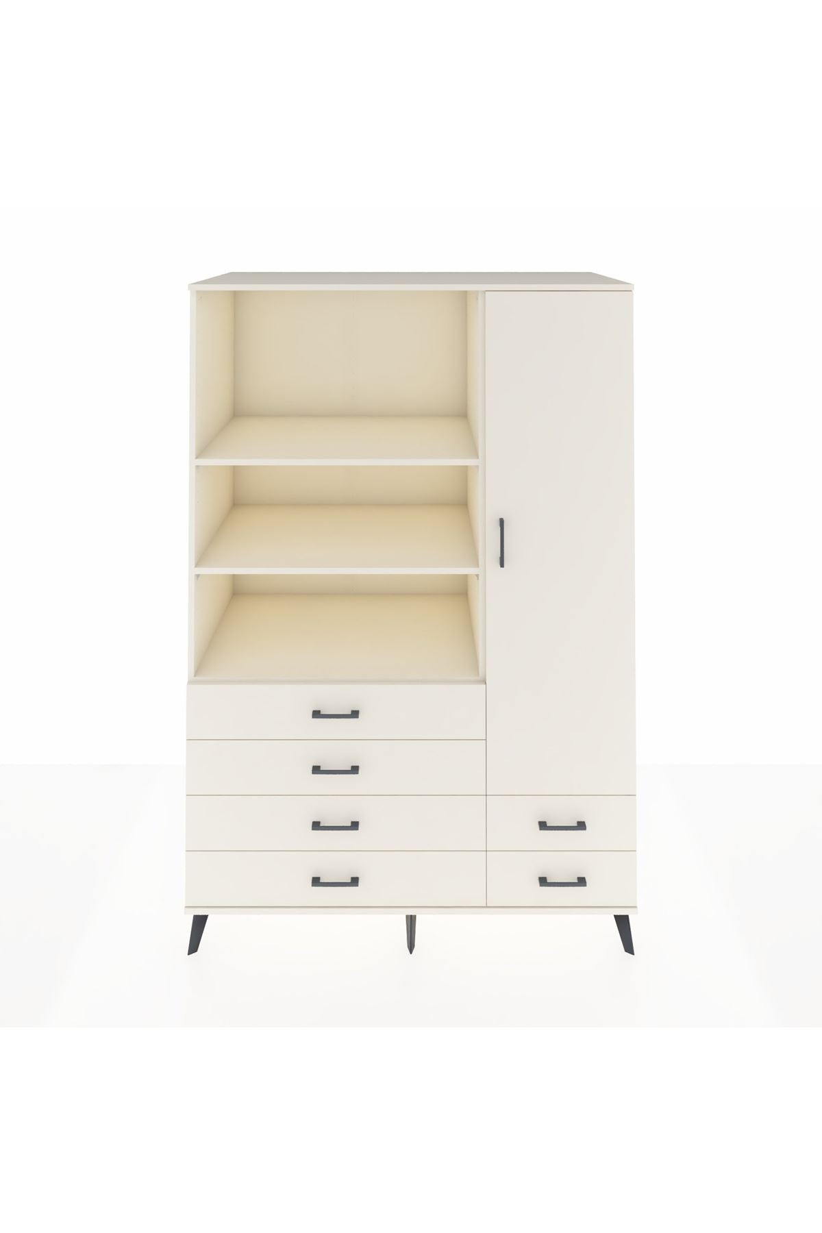 Kronos Dolap 7 Raflı 6 Çekmeceli Tek Kapaklı 132x59x195 Aytaşı-Aytaşı/Aytaşı