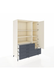 Kronos Dolap 7 Raflı 6 Çekmeceli Tek Kapaklı 132x59x195 Aytaşı-Aytaşı/Antrasit