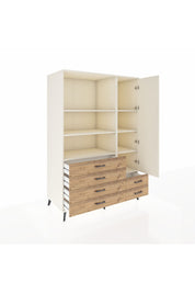 Kronos Dolap 7 Raflı 6 Çekmeceli Tek Kapaklı 132x59x195 Aytaşı-Aytaşı/Çam