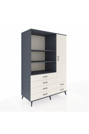 Kronos Dolap 7 Raflı 6 Çekmeceli Tek Kapaklı 132x59x195 Antrasit-Aytaşı/Aytaşı