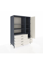 Kronos Dolap 7 Raflı 6 Çekmeceli Tek Kapaklı 132x59x195 Antrasit-Aytaşı/Aytaşı