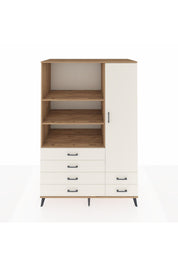 Kronos Dolap 7 Raflı 6 Çekmeceli Tek Kapaklı 132x59x195 Çam-Aytaşı/Aytaşı