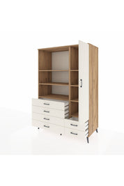 Kronos Dolap 7 Raflı 6 Çekmeceli Tek Kapaklı 132x59x195 Çam-Aytaşı/Aytaşı