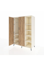 Kronos Dolap 6 Raflı 4 Kapaklı Tek Askılı 132x59x195 Aytaşı-Çam/Aytaşı