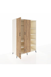 Kronos Dolap 6 Raflı 4 Kapaklı Tek Askılı 132x59x195 Aytaşı-Çam/Aytaşı