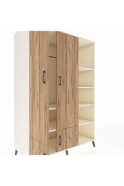 Kronos Dolap 6 Raflı 4 Kapaklı Tek Askılı 132x59x195 Aytaşı-Çam/Aytaşı