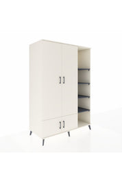 Kronos Dolap 6 Raflı 4 Kapaklı Tek Askılı 132x59x195 Aytaşı-Aytaşı/Antrasit