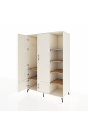 Kronos Dolap 6 Raflı 4 Kapaklı Tek Askılı 132x59x195 Aytaşı-Aytaşı/Çam