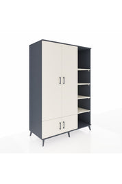 Kronos Dolap 6 Raflı 4 Kapaklı Tek Askılı 132x59x195 Antrasit-Aytaşı/Aytaşı