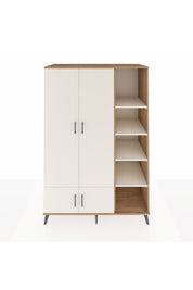 Kronos Dolap 6 Raflı 4 Kapaklı Tek Askılı 132x59x195 Çam-Aytaşı/Aytaşı