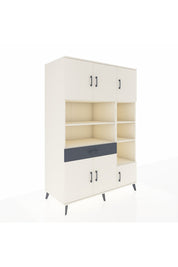 Kronos Dolap 10 Raflı Tek Çekmeceli 6 Kapaklı 132x59x195 Aytaşı-Aytaşı/Antrasit