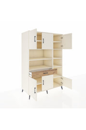 Kronos Dolap 10 Raflı Tek Çekmeceli 6 Kapaklı 132x59x195 Aytaşı-Aytaşı/Çam