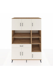 Kronos Dolap 10 Raflı Tek Çekmeceli 6 Kapaklı 132x59x195 Çam-Aytaşı/Aytaşı