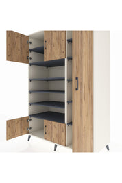 Kronos Dolap 11 Raflı 5 Kapaklı 132x59x195 Aytaşı-Çam/Antrasit