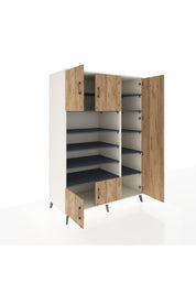 Kronos Dolap 11 Raflı 5 Kapaklı 132x59x195 Aytaşı-Çam/Antrasit