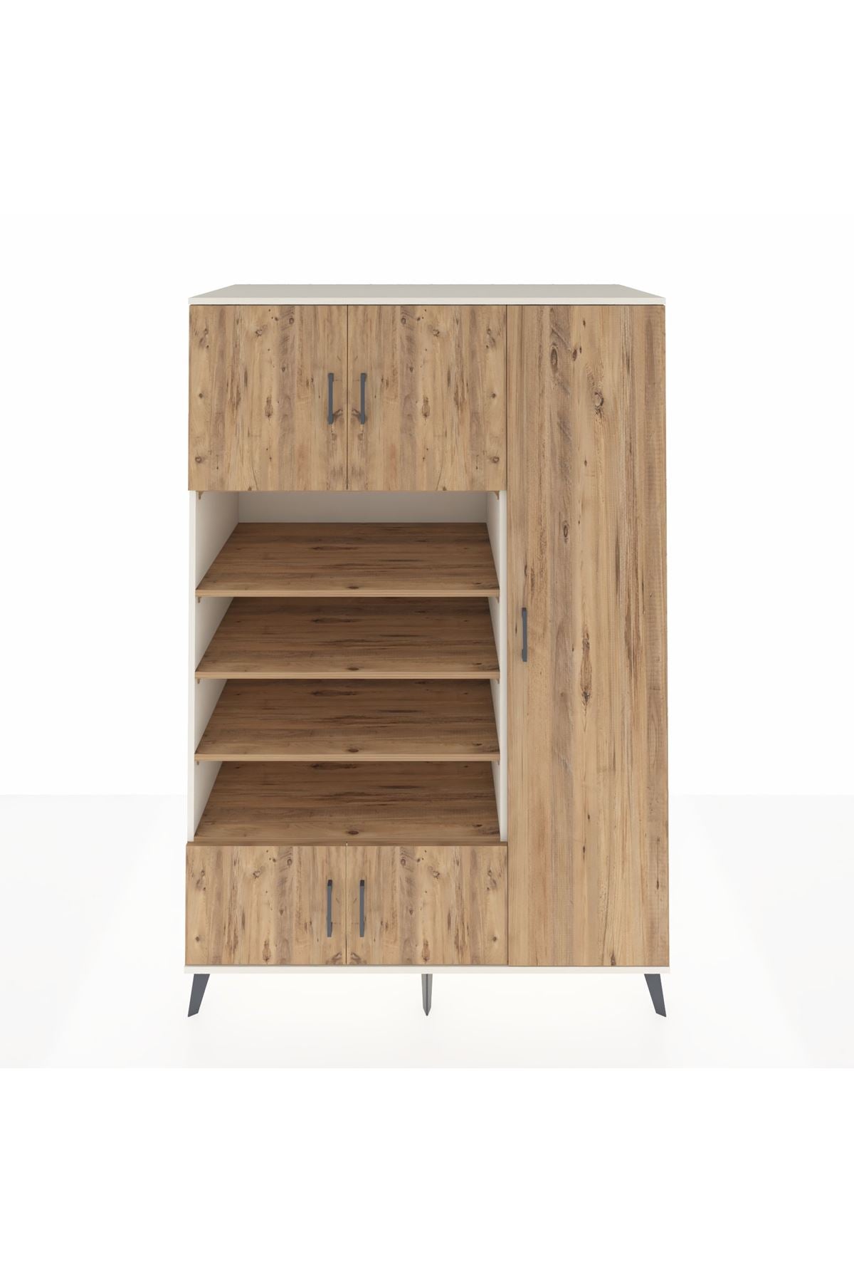 Kronos Dolap 11 Raflı 5 Kapaklı 132x59x195 Aytaşı-Çam/Çam