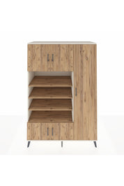 Kronos Dolap 11 Raflı 5 Kapaklı 132x59x195 Aytaşı-Çam/Çam