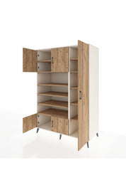 Kronos Dolap 11 Raflı 5 Kapaklı 132x59x195 Aytaşı-Çam/Çam