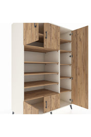 Kronos Dolap 11 Raflı 5 Kapaklı 132x59x195 Aytaşı-Çam/Çam