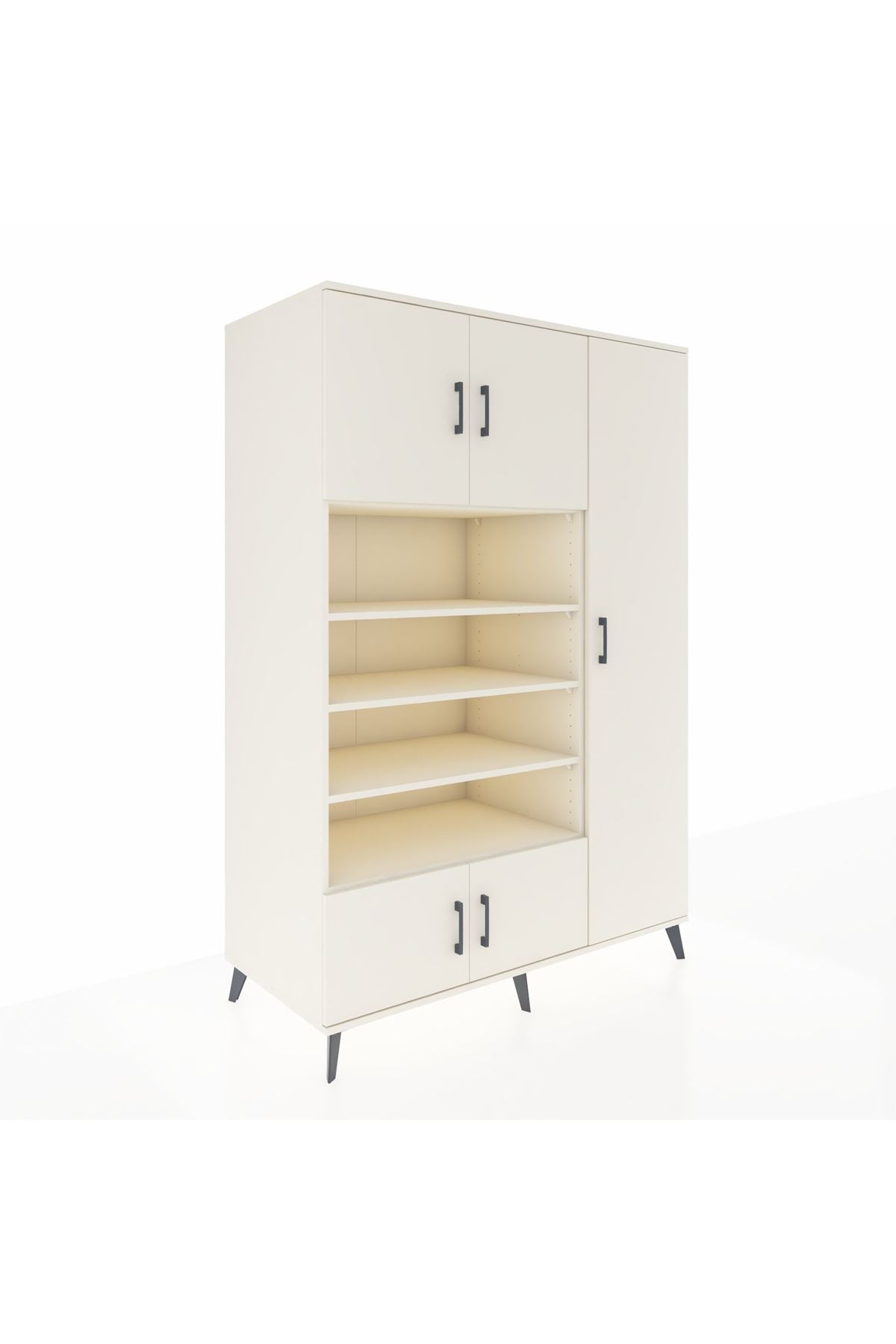 Kronos Dolap 11 Raflı 5 Kapaklı 132x59x195 Aytaşı-Aytaşı/Aytaşı