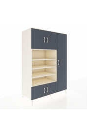 Kronos Dolap 11 Raflı 5 Kapaklı 132x59x195 Aytaşı-Antrasit/Aytaşı