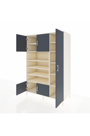 Kronos Dolap 11 Raflı 5 Kapaklı 132x59x195 Aytaşı-Antrasit/Aytaşı