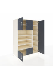 Kronos Dolap 11 Raflı 5 Kapaklı 132x59x195 Aytaşı-Antrasit/Aytaşı