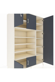 Kronos Dolap 11 Raflı 5 Kapaklı 132x59x195 Aytaşı-Antrasit/Aytaşı