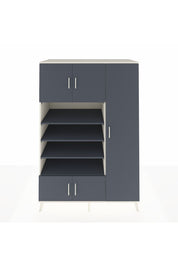 Kronos Dolap 11 Raflı 5 Kapaklı 132x59x195 Aytaşı-Antrasit/Antrasit