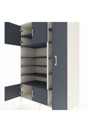 Kronos Dolap 11 Raflı 5 Kapaklı 132x59x195 Aytaşı-Antrasit/Antrasit