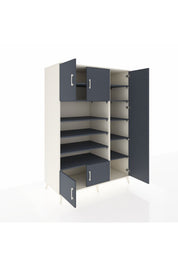 Kronos Dolap 11 Raflı 5 Kapaklı 132x59x195 Aytaşı-Antrasit/Antrasit