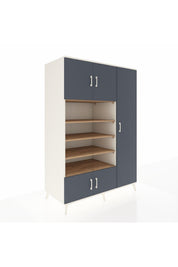 Kronos Dolap 11 Raflı 5 Kapaklı 132x59x195 Aytaşı-Antrasit/Çam