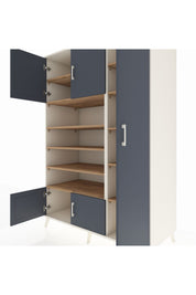 Kronos Dolap 11 Raflı 5 Kapaklı 132x59x195 Aytaşı-Antrasit/Çam