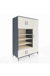 Kronos Dolap 11 Raflı 5 Kapaklı 132x59x195 Antrasit-Aytaşı/Aytaşı