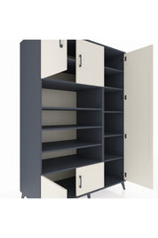 Kronos Dolap 11 Raflı 5 Kapaklı 132x59x195 Antrasit-Aytaşı/Antrasit