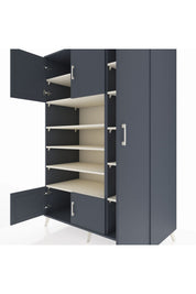Kronos Dolap 11 Raflı 5 Kapaklı 132x59x195 Antrasit-Antrasit/Aytaşı