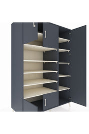 Kronos Dolap 11 Raflı 5 Kapaklı 132x59x195 Antrasit-Antrasit/Aytaşı