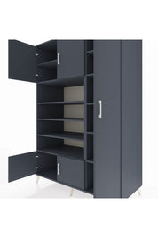 Kronos Dolap 11 Raflı 5 Kapaklı 132x59x195 Antrasit-Antrasit/Antrasit