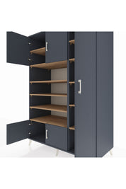 Kronos Dolap 11 Raflı 5 Kapaklı 132x59x195 Antrasit-Antrasit/Çam