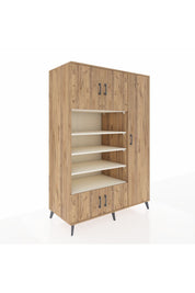 Kronos Dolap 11 Raflı 5 Kapaklı 132x59x195 Çam-Çam/Aytaşı