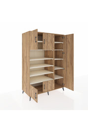 Kronos Dolap 11 Raflı 5 Kapaklı 132x59x195 Çam-Çam/Aytaşı