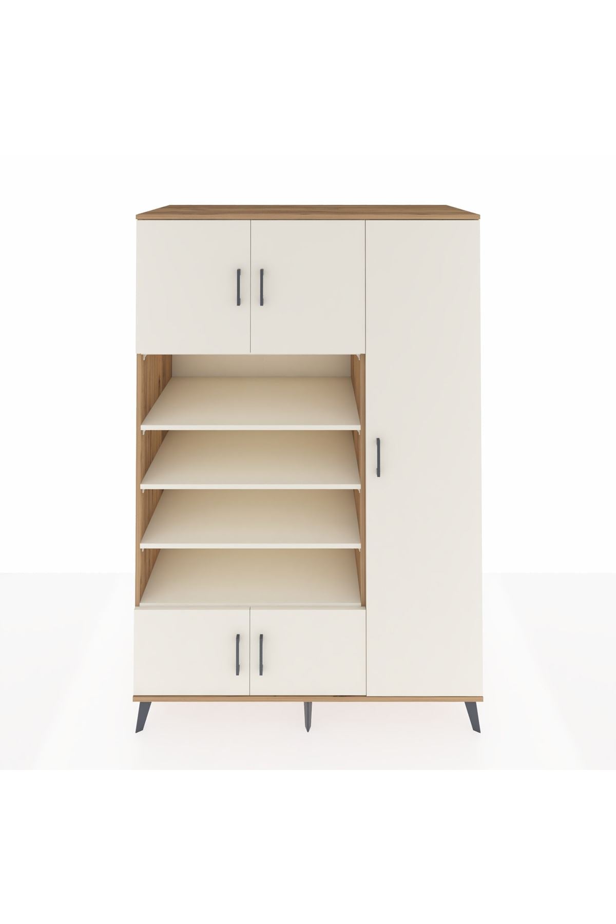 Kronos Dolap 11 Raflı 5 Kapaklı 132x59x195 Çam-Aytaşı/Aytaşı