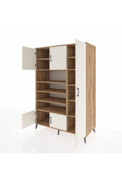 Kronos Dolap 11 Raflı 5 Kapaklı 132x59x195 Çam-Aytaşı/Çam