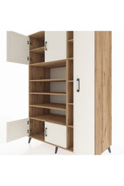 Kronos Dolap 11 Raflı 5 Kapaklı 132x59x195 Çam-Aytaşı/Çam