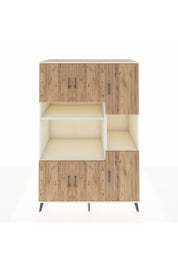 Kronos Dolap 9 Raflı 6 Kapaklı 132x59x195 Aytaşı-Çam/Aytaşı