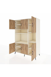 Kronos Dolap 9 Raflı 6 Kapaklı 132x59x195 Aytaşı-Çam/Aytaşı