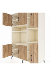 Kronos Dolap 9 Raflı 6 Kapaklı 132x59x195 Aytaşı-Çam/Aytaşı