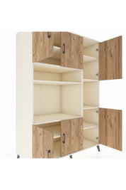 Kronos Dolap 9 Raflı 6 Kapaklı 132x59x195 Aytaşı-Çam/Aytaşı